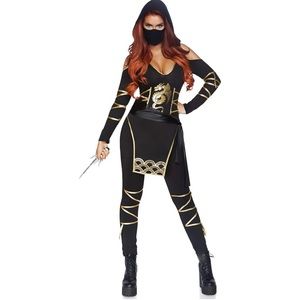 Leg Avenue 3-Piece Stealth Ninja Hooded Hooded Catsuit Set